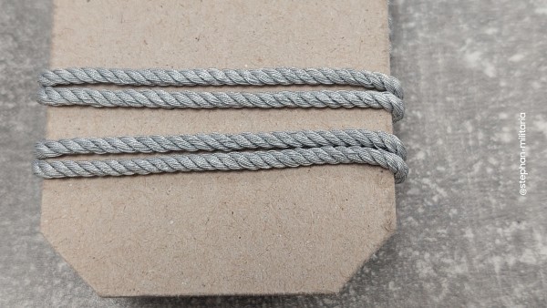 Bundeswehr Litze Kordel Aufschiebekordel für Offizier Anwärter silber 2Paar