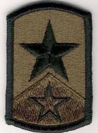 Armabzeichen 72nd Infantry Brigade, tarnfarben ( OD )