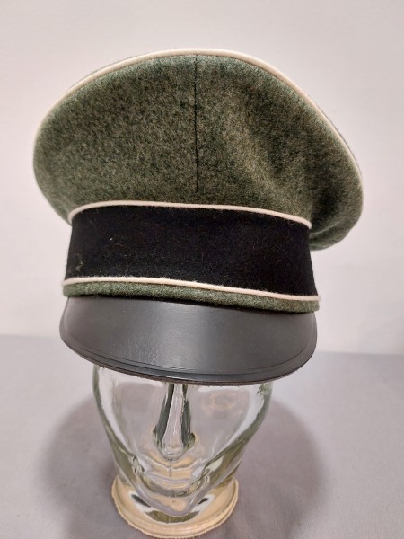 Waffen XX Schirmmütze Elite fedgrau melliert, Lederschirm Größe 56