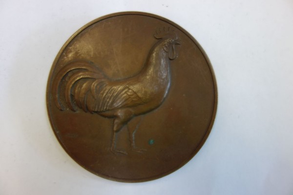 Medaille, Große Staatspreismedaille des Reichs.- u. preußischen Ministers für Ernährung u. Landwirtschaft für züchterische Leistungen in Bronze #Geflügel#