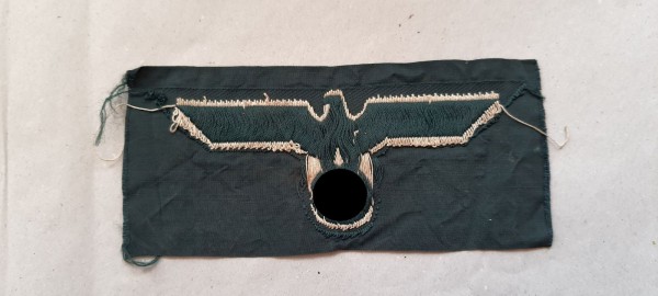 Brustadler für Mannschaften, weiß gewebt auf dunkelgrün für die M 36 Jacke