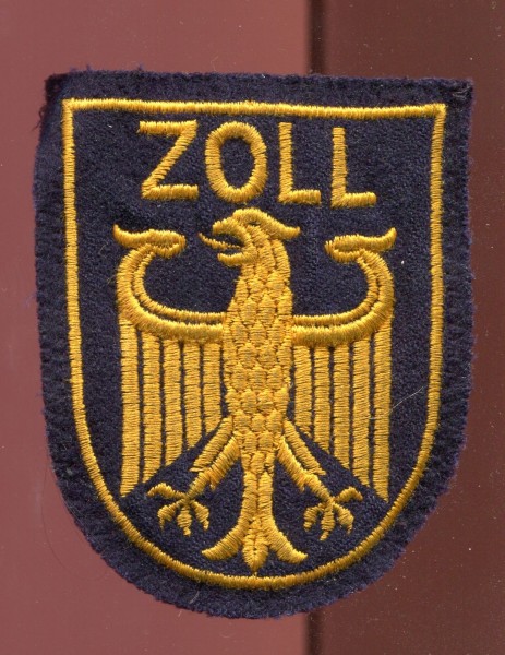 Zoll Armabzeichen Wasserzoll alter Art maschinengestickt 8,5cm x 7cm