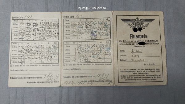 3.Reich Ausweis der XJ und der DAF Deutschen Arbeitsfront - Original