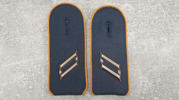 Bundeswehr Schulterklappen Obergefreiter Luftwaffe blaugrau mit Lasche