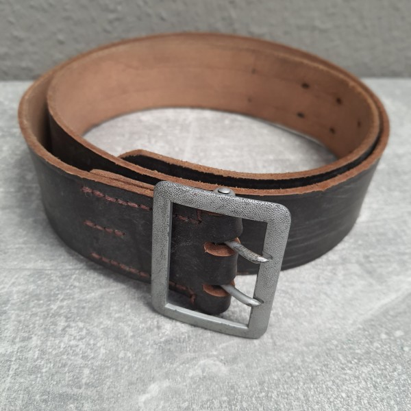 Zweidornkoppel Poilzei Leder schwarz 100cm