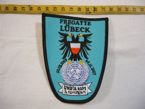 Verbandsabzeichen Fregatte Lübeck UNIFIL 2007 3.Kontingent