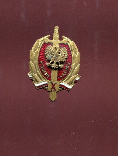 Polen Abzeichen 10 Jahre im Dienste der Nation - ohne Mutter