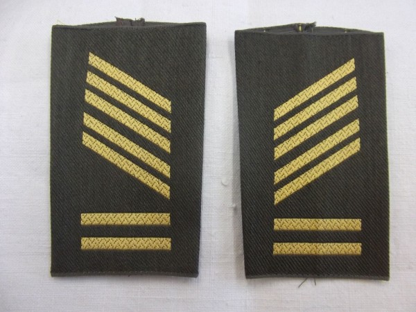 Rangschlaufen Oberstabsgefreiter Bootsmannanwärter gelb in oliv gewebt