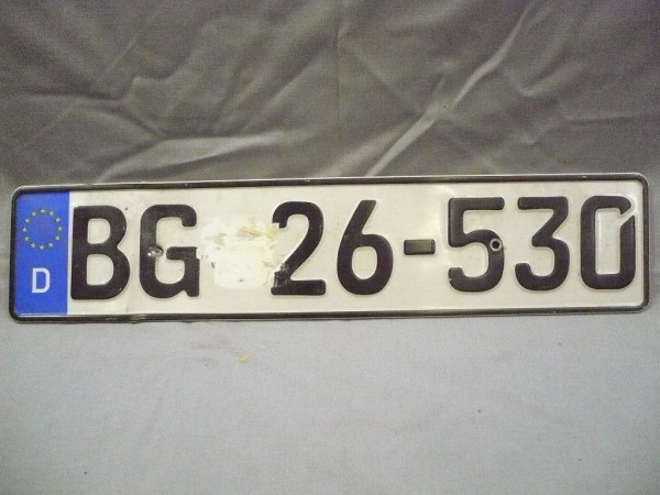 BUND: Auto- Kennzeichen, BGS- Bundesgrenzschutz, *+BG 26 - 530+*, gebraucht