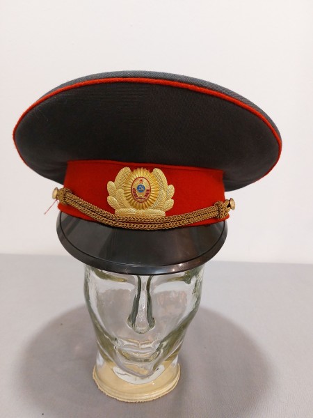 UDSSR Russland Schirmmütze - Größe 56 - Offizier - Miliz - hergestellt 1990