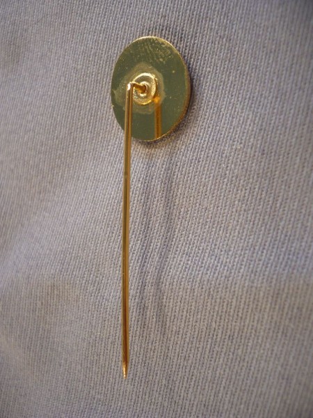 Hessen: Feuerwehr- Leistungsabzeichen in Gold, Miniatur an langer Nadel