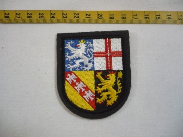 Saarland: Armabzeichen, Polizei Saarland, Alte Art, maschinengestickt