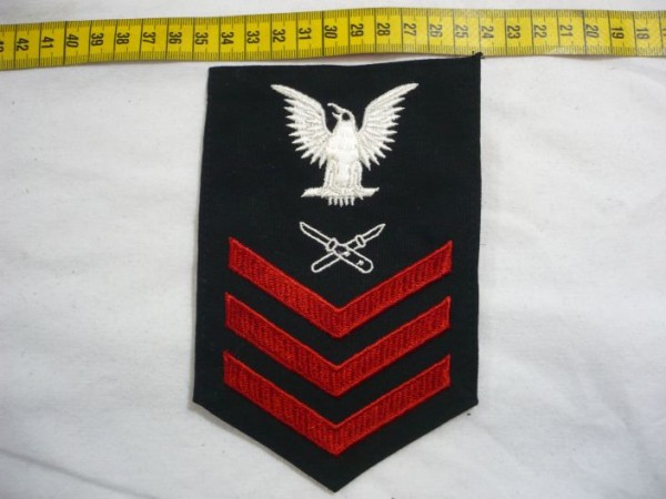 Armabzeichen für Hemden, Dienstgrad mit Laufbahnabzeichen, LI Lithographer, Petty Officer First Class