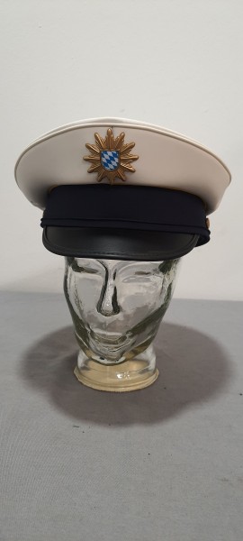 Polizei Bayern Schirmmütze Neue Art mit weißem Deckel Grösse 57 - Kempf