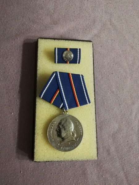 DDR Medaille Gotthold Ephraim Lessing Silber im Etui