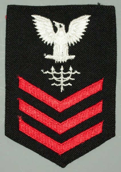 Armabzeichen für Hemden, Dienstgrad mit Laufbahnabzeichen, OT Ocean System Technician, Petty Officer First Class 