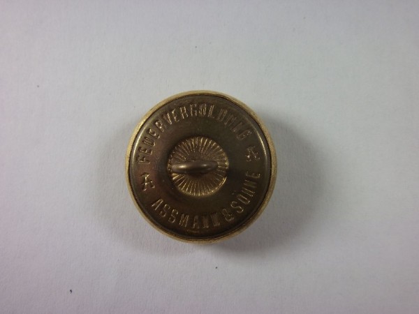 Knopf, 25mm, Kriegsmarine, Feuervergoldung, Hersteller Assmann & Söhne, lange Öse