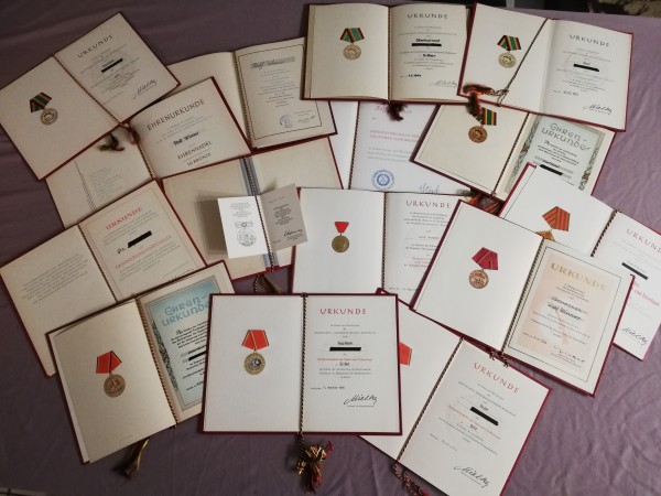DDR NVA Konvolut Urkunden Oberstleutnant Staatssicherheit MfS Stasi