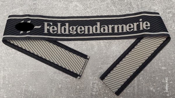 Ärmelband XX-Feldgendarmerie, gewebt für Mannschaften