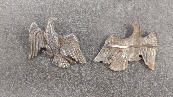 Preussen Mützenabzeichen Polizei Adler Reichswehr Zeit Adler ohne Krone in silber