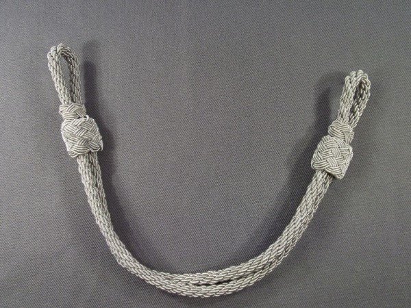 Mützenkordel Offizier der Kriegsmarine, Luftwaffe, Heer und Elite, 6 mm Dick mit Pappe- Schiebern