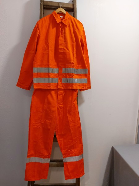 Warnschutz Arbeitsanzug - Jacke und Hose Grösse 52 Hersteller J.G.Eisel GmbH - NEU
