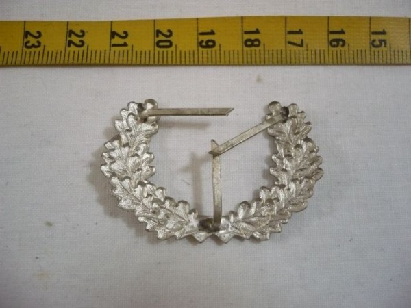 Berlin: Mützenkranz, Polizei Berlin, alte Art, Metall, versilbert 