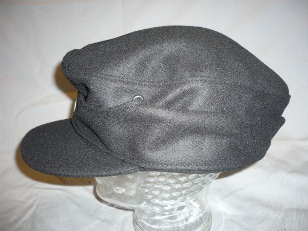 Feldmütze M43 für Mannschaften schwarz Grösse 61, 1 Knopf