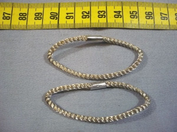 Aufschiebeschlaufen für Feldwebel, bonze Durchgangsbreite 5,7 cm aus 2 mm Alukordel