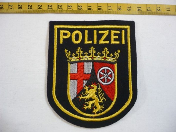 Rheinland-Pfalz: Armabzeichen, Wasserschutzpolizei Rheinland-Pfalz, blau, maschinengestickt
