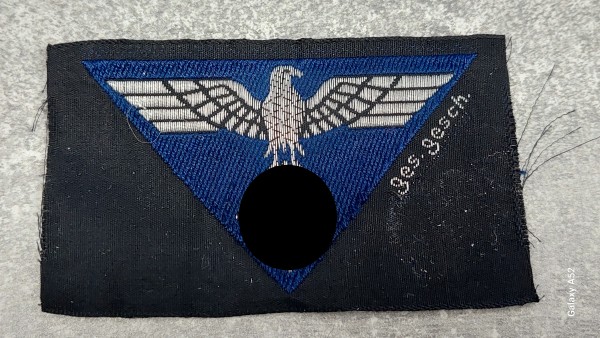 Schiffchenadler TeNo Offizier silber gewebt Technische Nothilfe - UV-Neutral