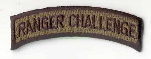 Schriftzug/ Schriftbogen/ Tab, RANGER CHALLENGE, tarnfarben ( OD ) 