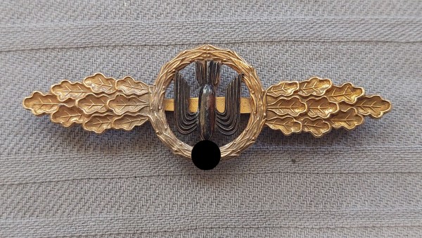 Frontflugspange für Kampfflieger Luftwaffe in gold
