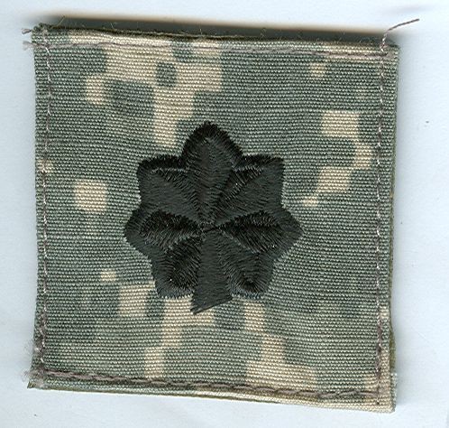 Dienstgradabzeichen, Kragenabzeichen, ACU Digital, mit Klett, Lieutnant Colonel
