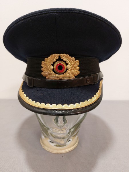 DDR Schirmmütze Offizier NVA Volksmarine Untl.- Kapitänleutnant Größe 57, Kokarde geändert 1990