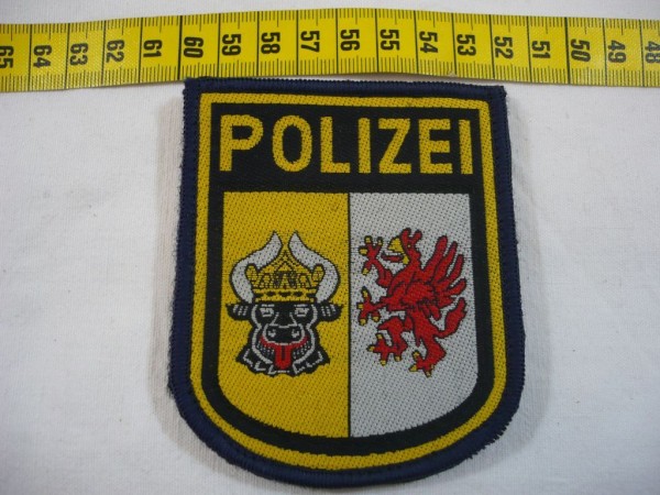 Mecklenburg-Vorpommern: Armabzeichen, Wasserschutzpolizei Mecklenburg- Vorpommern, blau, gewebt mit Klett