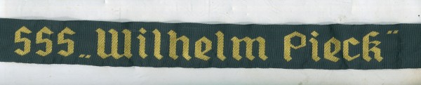 DDR Mützenband SSS Wilhelm Pieck - gewebt - volle Länge