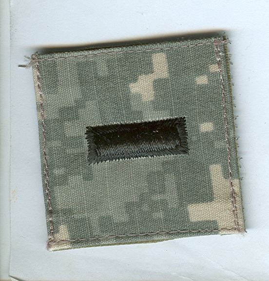 Dienstgradabzeichen, Kragenabzeichen, ACU Digital, mit Klett, First Lieutnant
