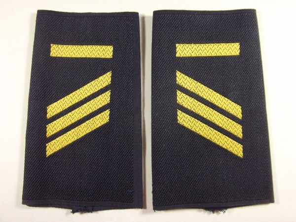 Rangschlaufen Hauptgefreiter UA, gelb auf blau, gewebt