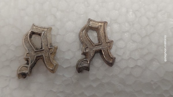 Wehrmacht Schulterklappenauflage " A " silber Arzt 1Paar
