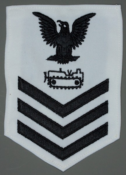 Armabzeichen für Hemden, Dienstgrad mit Laufbahnabzeichen, EO Equipment Operator, Petty Officer First Class 