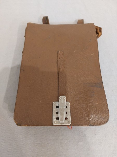 Bundeswehr Kartentasche Leder braun Franz Brehme Walsrode 1960