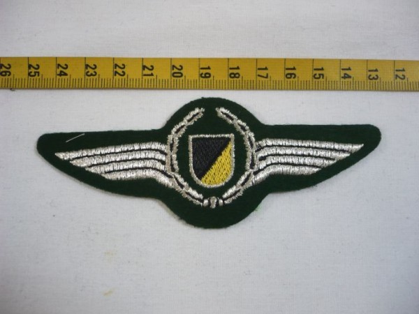 Baden-Wuerttemberg: Brustabzeichen, Polizei Baden-Württemberg SEK, Lurex silber auf grün