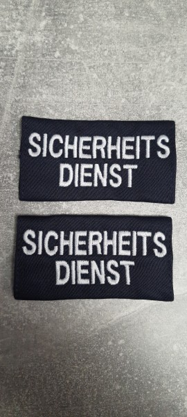 Rangschlaufen Sicherheitsdienst weiß auf blau