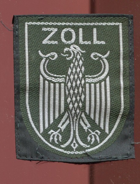 Zoll Armabzeichen alter Art in gewebt 7cm x 5,3cm