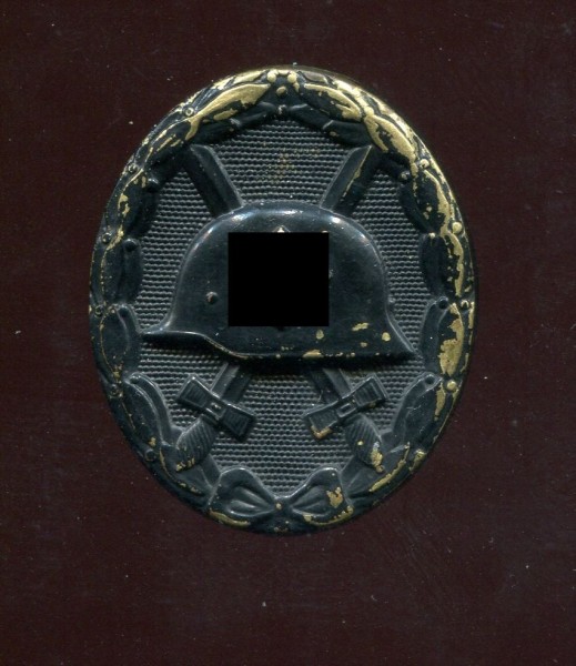 Wehrmacht Verwundetenabzeichen 1939 in schwarz - Buntmetall