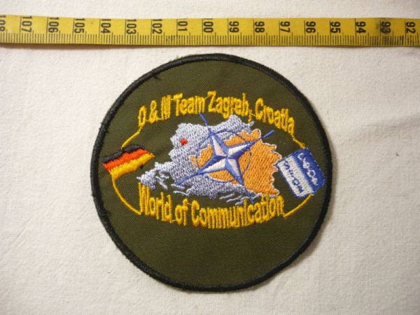 Verbandsabzeichen O&M Team Zagreb, Croatia- World of Communication SFOR