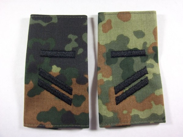 Rangschlaufen Obergefreiter UA, schwarz auf Flecktarn