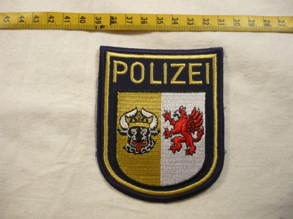 Mecklenburg-Vorpommern: Armabzeichen, Wasserschutzpolizei Mecklenburg- Vorpommern, blau, maschinengestickt