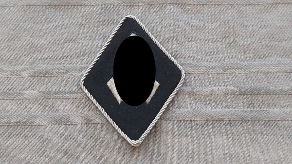 Kragenspiegel / Raute Waffen XX Division Prinz Eugen für Offizier handgestickt